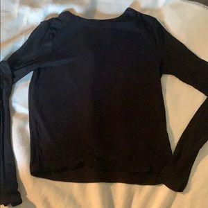 Ribbed black long sleeve